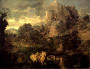 Nicolas Poussin Landscape with Hercules and Cacus oil painting artist
